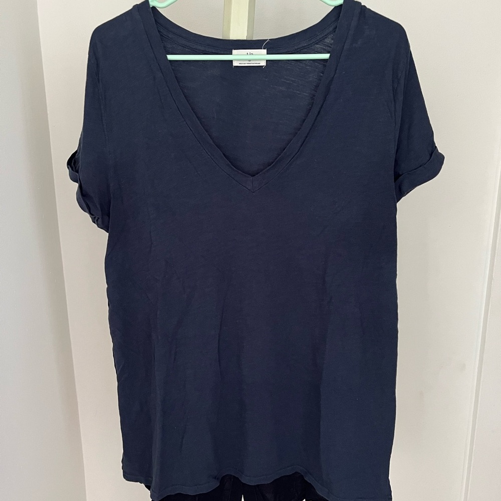 T.La Blue V-Neck Tee